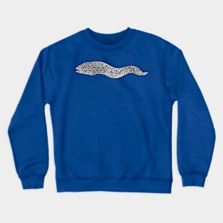 Black spotted moray eel cartoon illustration Crewneck Sweatshirt